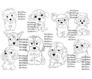 Stickserie - Hundeskizzen